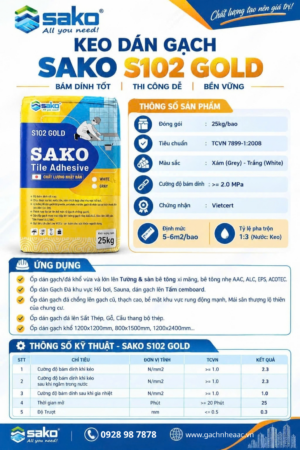 Keo dán gạch SAKO S102 GOLD