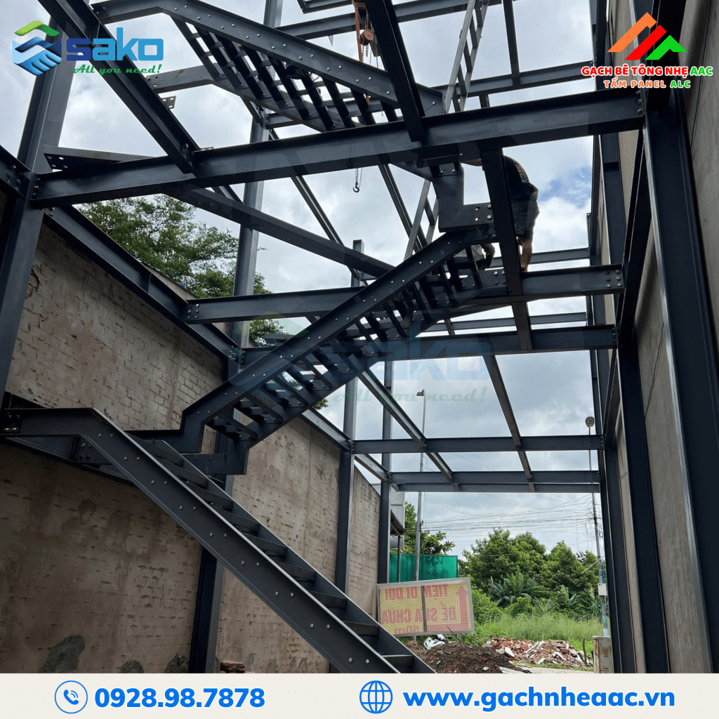  Công trình nhà khung thép kết hợp Gạch nhẹ AAC cách nhiệt số 1 tại Đồng Nai