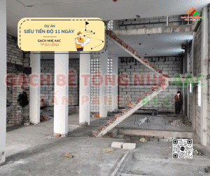 Gạch nhẹ AAC - Thi công thần tốc công trình 1000 M2 tại Đà Nẵng