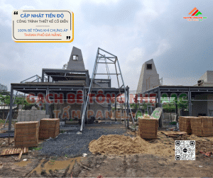 Cập nhật tiến độ: Công trình Nhà phố Đà Nẵng - Thiết kế cổ điển, Gạch nhẹ AAC