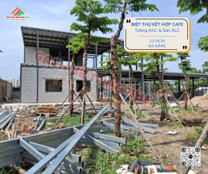 Biệt thự sân vườn cafe Đà Nẵng - Xây bằng gạch nhẹ AAC cách nhiệt số 1 thị trường