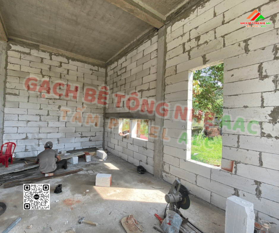 Công trình nhà phố Nha Trang - Chọn gạch bê tông khí chưng áp