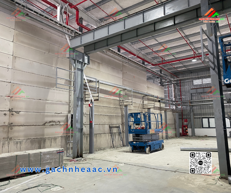 Hoàn thiện vách chống cháy EI-241 bằng Tấm ALC PANEL