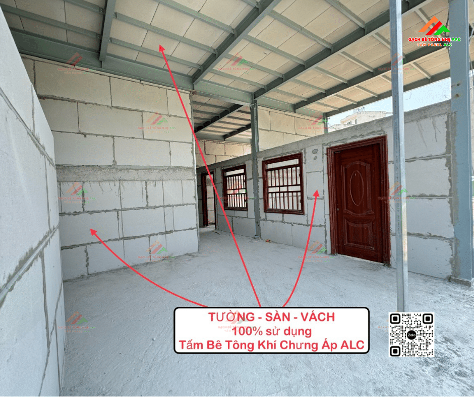 Tấm bê tông nhẹ AAC làm vách – Giải pháp xây dựng hiện đại, bền vững