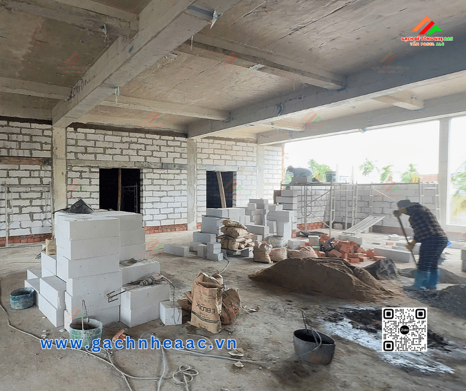 Công trình Khách sạn 6 tầng sử dụng Gạch nhẹ AAC tại Trung tâm TP. Quảng Ngãi