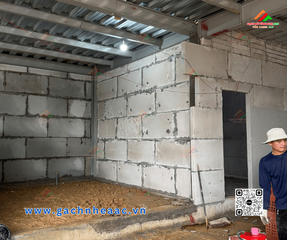 Công trình nhà trọ lắp ghép bằng tấm bê tông nhẹ ALC tại Nhơn Trạch - Đồng Nai