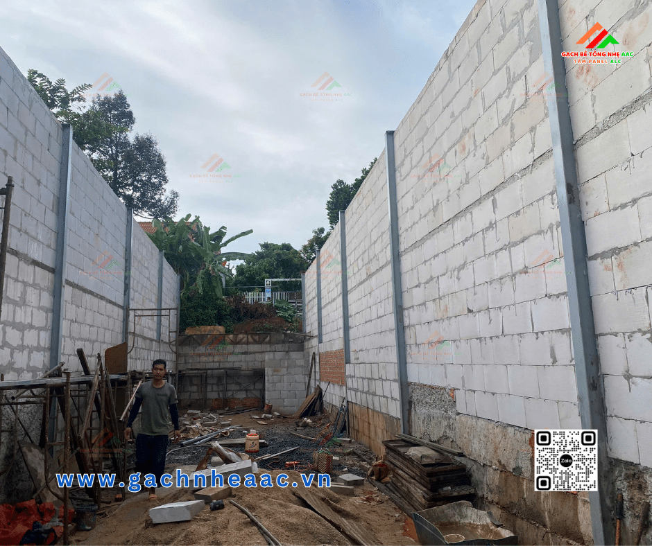 Công trình hàng rào gạch bê tông nhẹ AAC tại Buôn Ma Thuột – Giải pháp bền vững cho công trình hiện đại