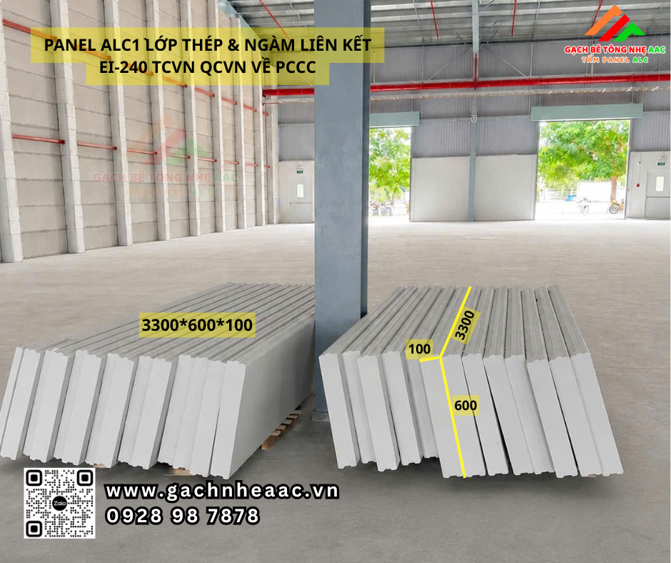 Dự án vách ngăn cháy EI-240 Tấm ALC PANEL KCN Tây Ninh