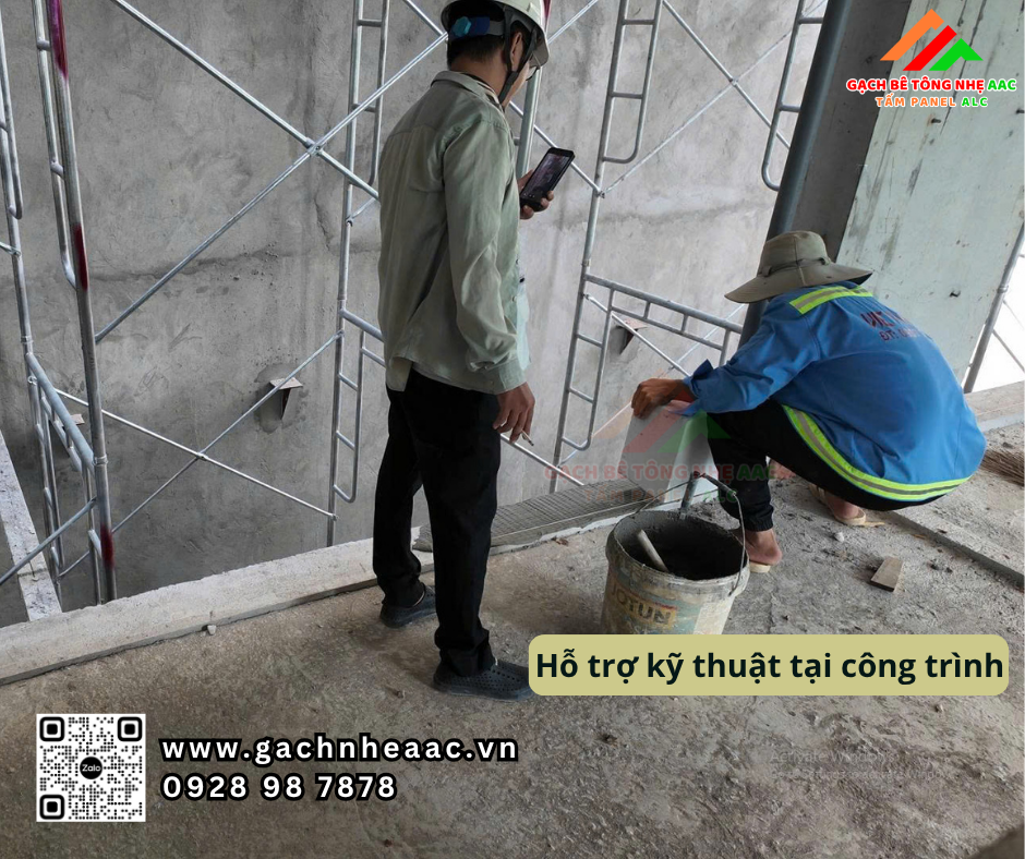 Tư vấn kỹ thuật xây gạch aac