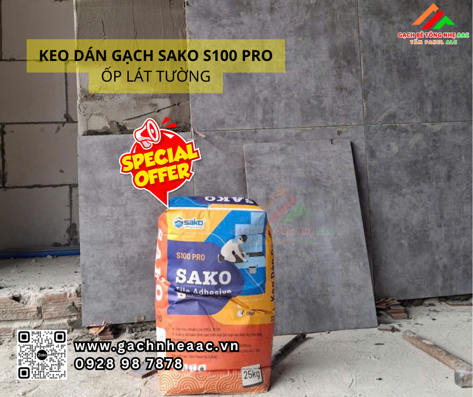 Keo dán gạch SAKO S100 & S100 PRO chất lượng Nhật Bản