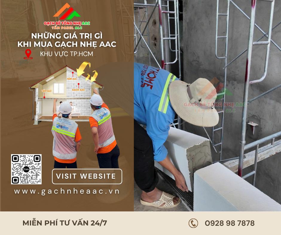Ưu điểm bê tông khí chưng áp