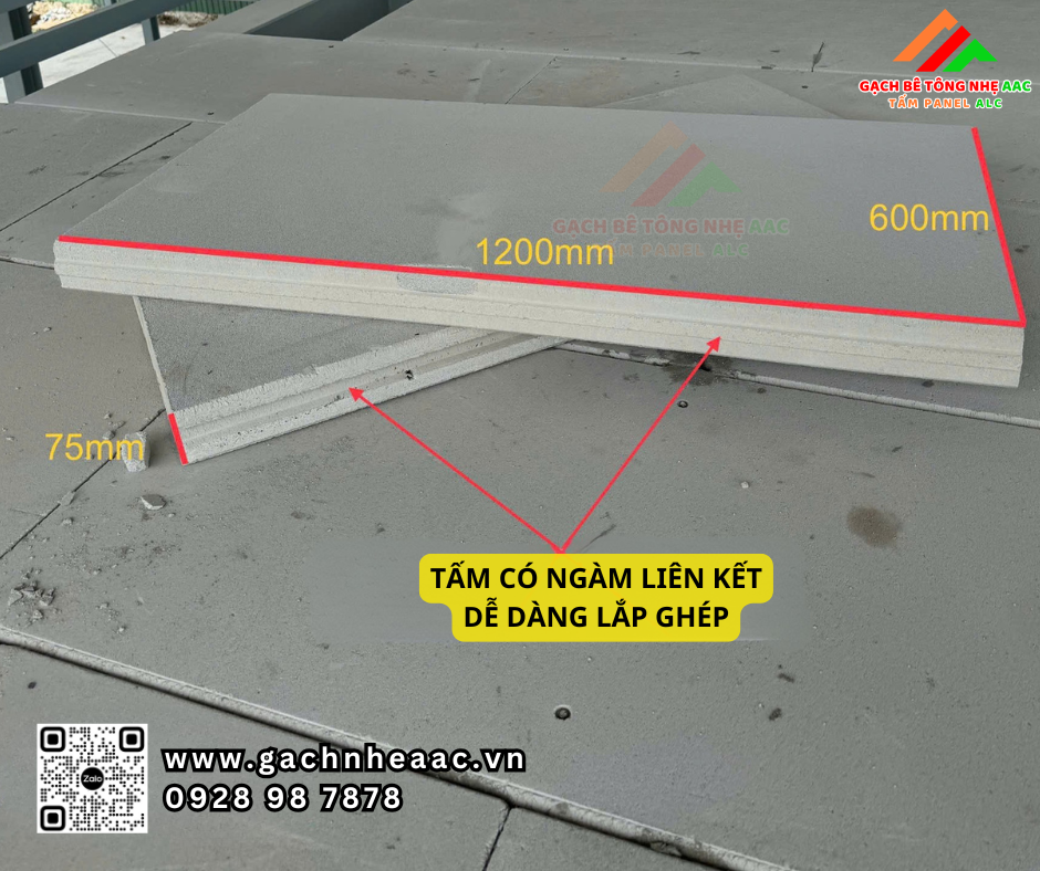 Tấm bê tông nhẹ làm sàn
