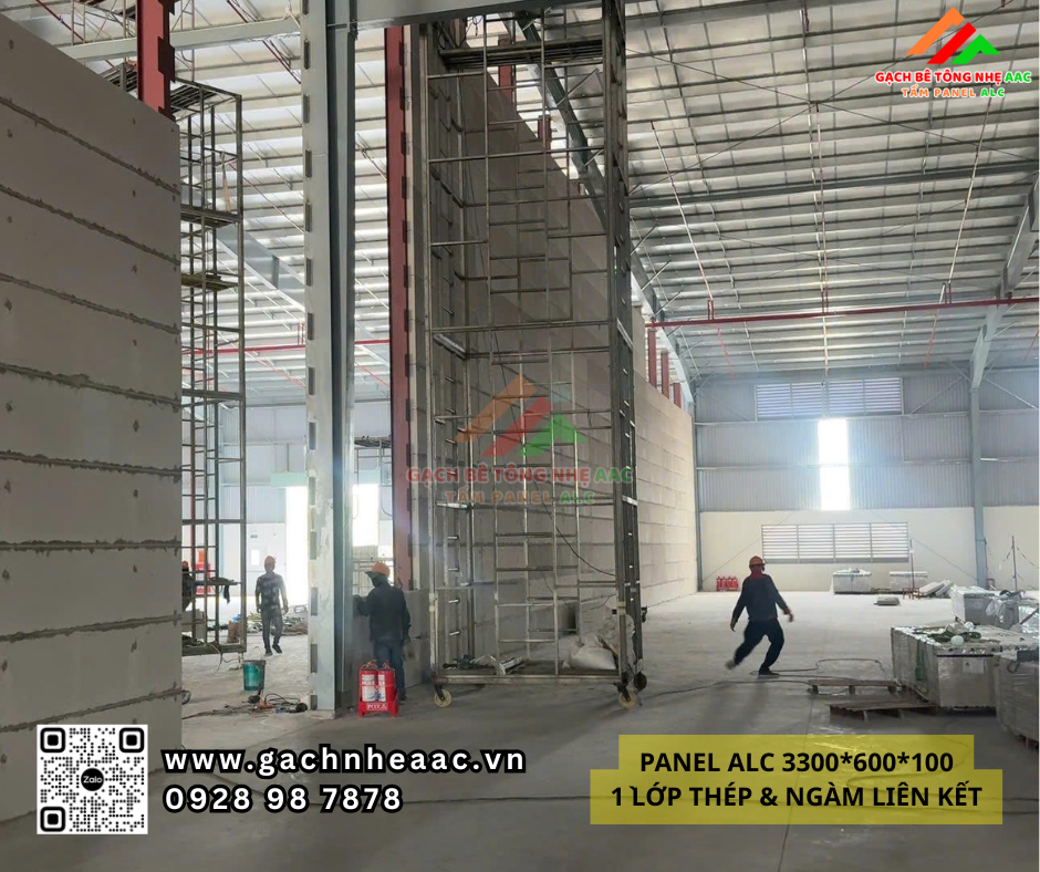 Thi công lắp ghép tấm ALC PANEL chống cháy nhà xưởng Tây Ninh
