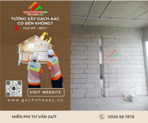 Độ bền của tường gạch AAC