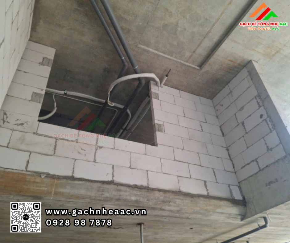ứng dụng xây tường nhà bằng gạch bê tông khí chưng áp