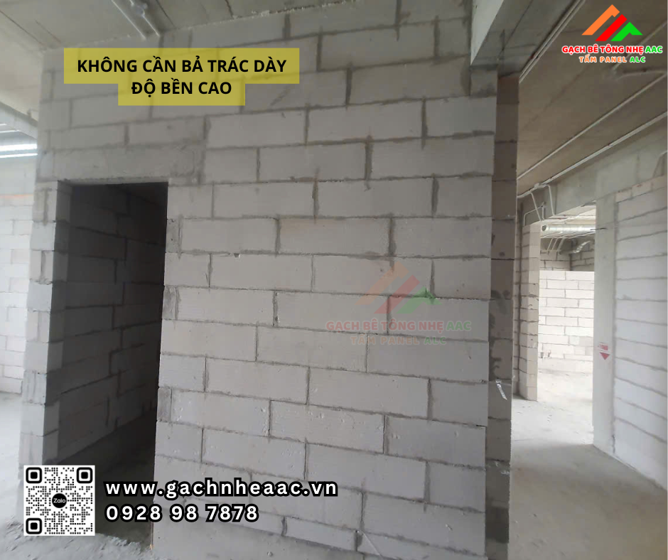 Độ bền hơn 50 năm của tường gạch nhẹ AAC