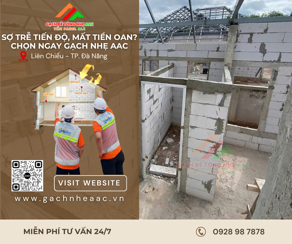 Gạch AAC tối ưu tiến độ thi công tại Đà Nẵng