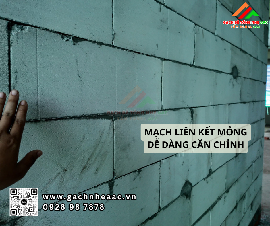 Cách thi công tường gạch bê tông nhẹ