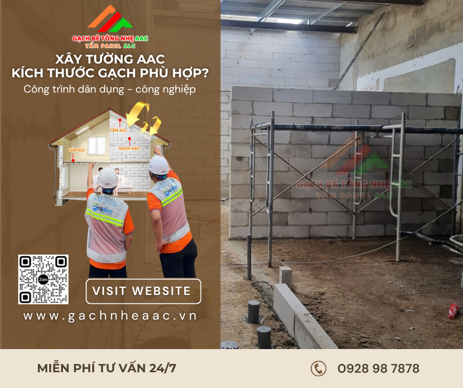 Gạch bê tông khí chưng áp xây tường