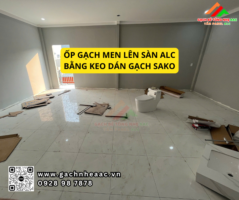 Ốp lát gạch men lên sàn bằng keo dán gạch SAKO S100 Pro