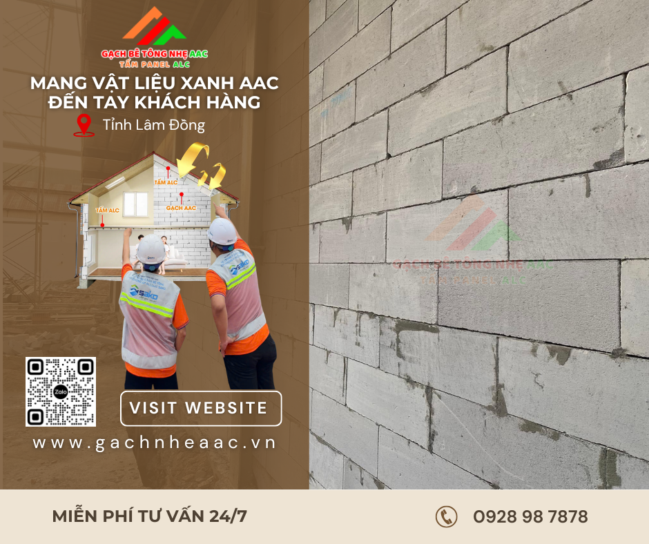 gạch nhẹ tại Lâm Đồng