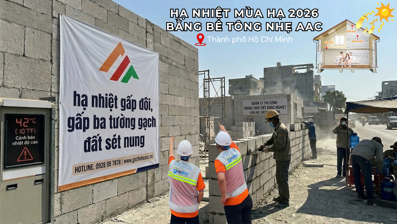 Báo giá gạch AAC 600x200x100mm xây tường