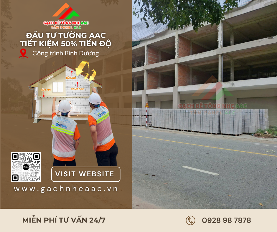 Tiết kiệm chi phí với tường gạch AAC