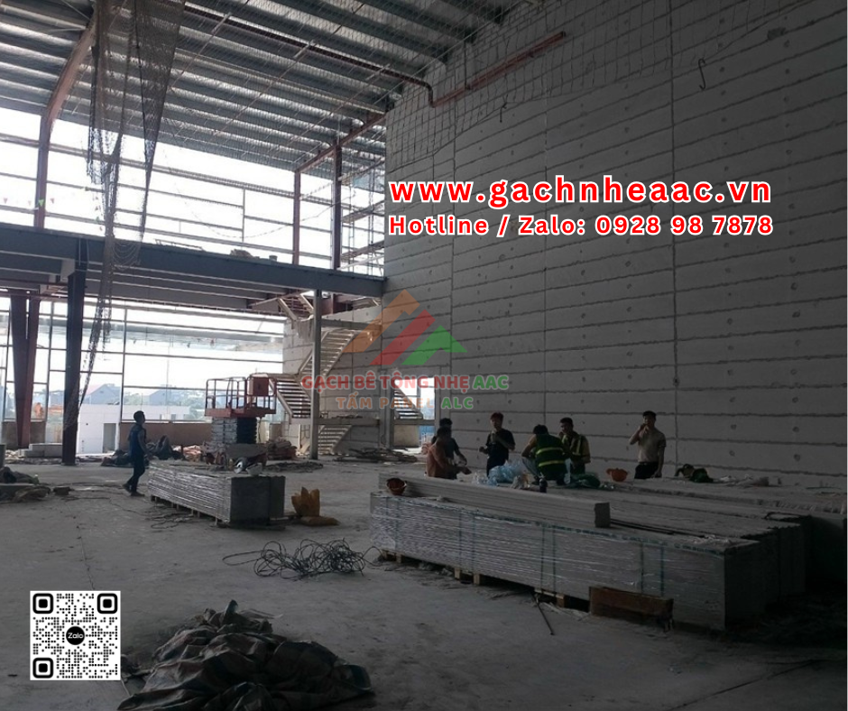 Tấm Bê Tông Nhẹ ALC PANEL EI-240 Nhà Xưởng Tại KCN Nhơn Trạch II