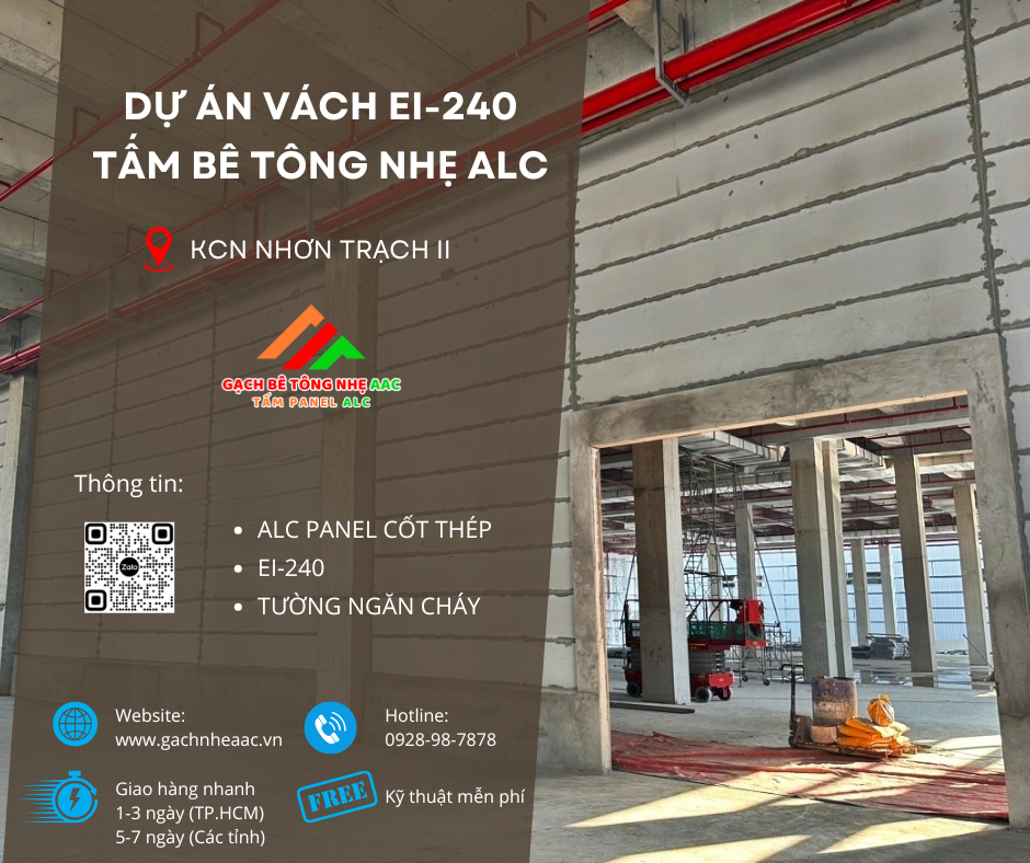 Tấm bê tông nhẹ khổ lớn 3m