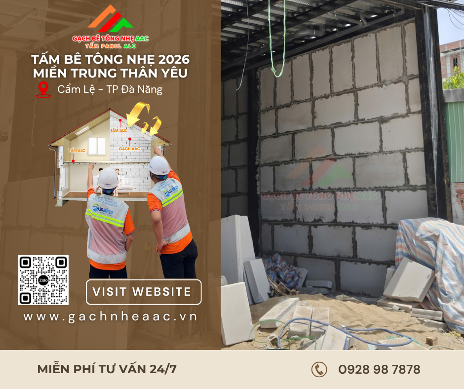 Tấm bê tông nhẹ Cẩm Lệ Thành phố Đà Nẵng