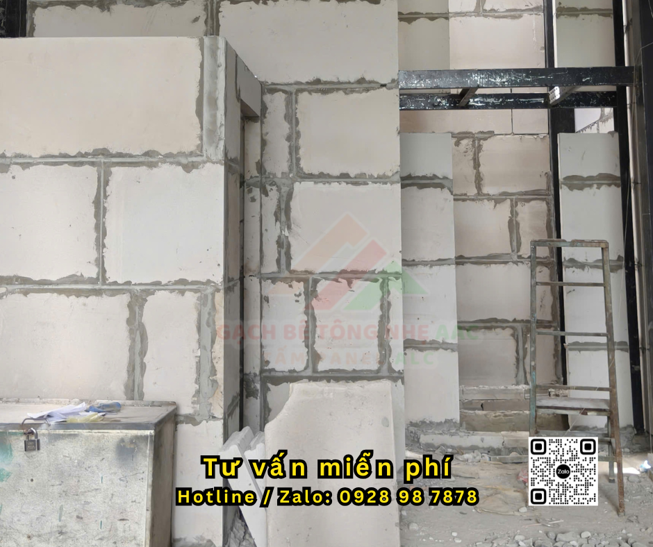 Tấm tường AAC 1200x600x100mm