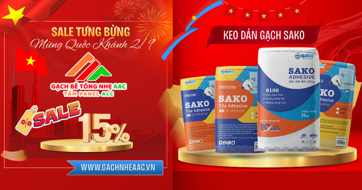Keo dán gạch SAKO siêu bám dính