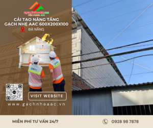 Cải tạo nhà phố Đà Nẵng sử dụng gạch nhẹ AAC