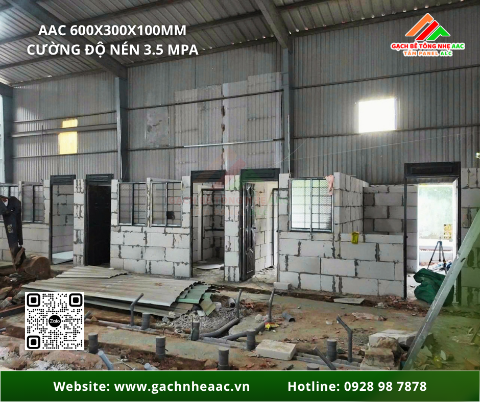 Gạch nhẹ AAC 600x300x100mm