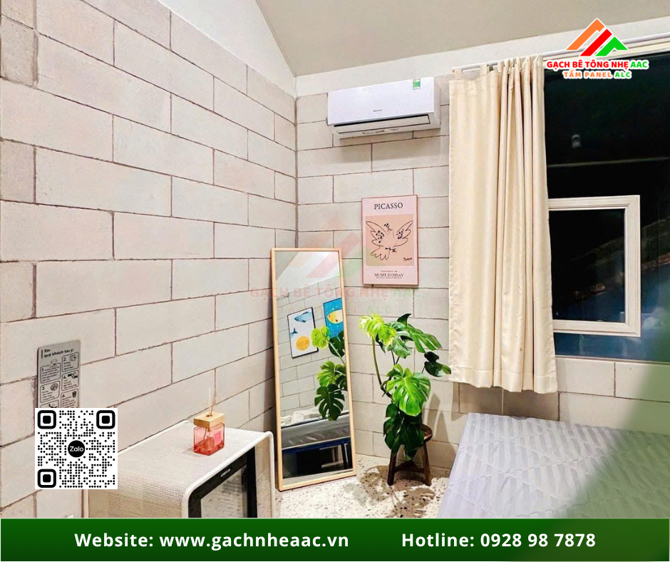Homestay An Giang xây bằng gạch bê tông khí chưng áp