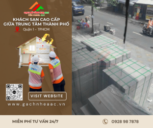 Khách sạn gạch nhẹ AAC tại Quận 1 TPHCM