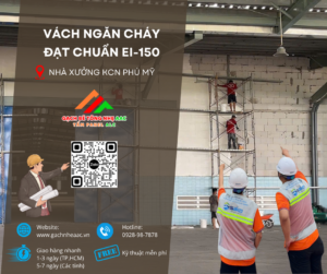Vách ngăn cháy sử dụng gạch bê tông khí chưng áp