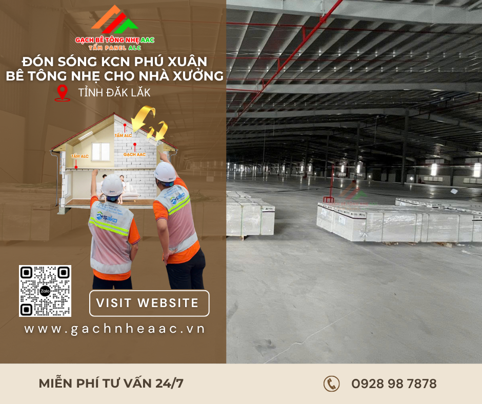Báo giá bê tông khí chưng áp tại Đắk Lắk