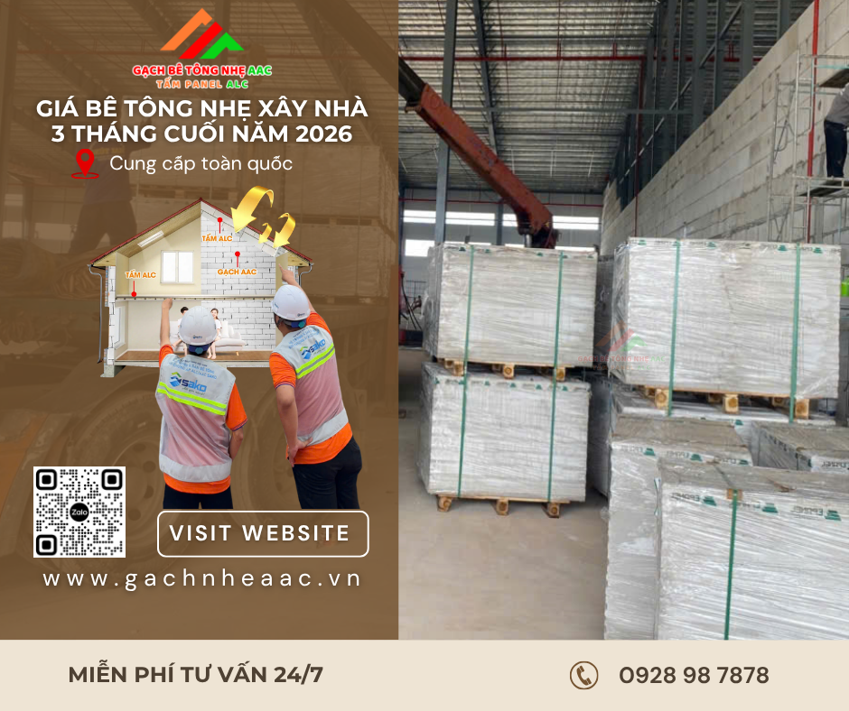 Báo giá bê tông nhẹ xây nhà tại TPHCM