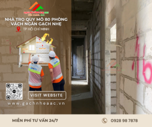 Căn hộ dịch vụ xây tường bê tông nhẹ AAC