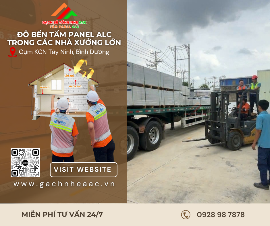 Độ bền của tấm bê tông nhẹ ALC
