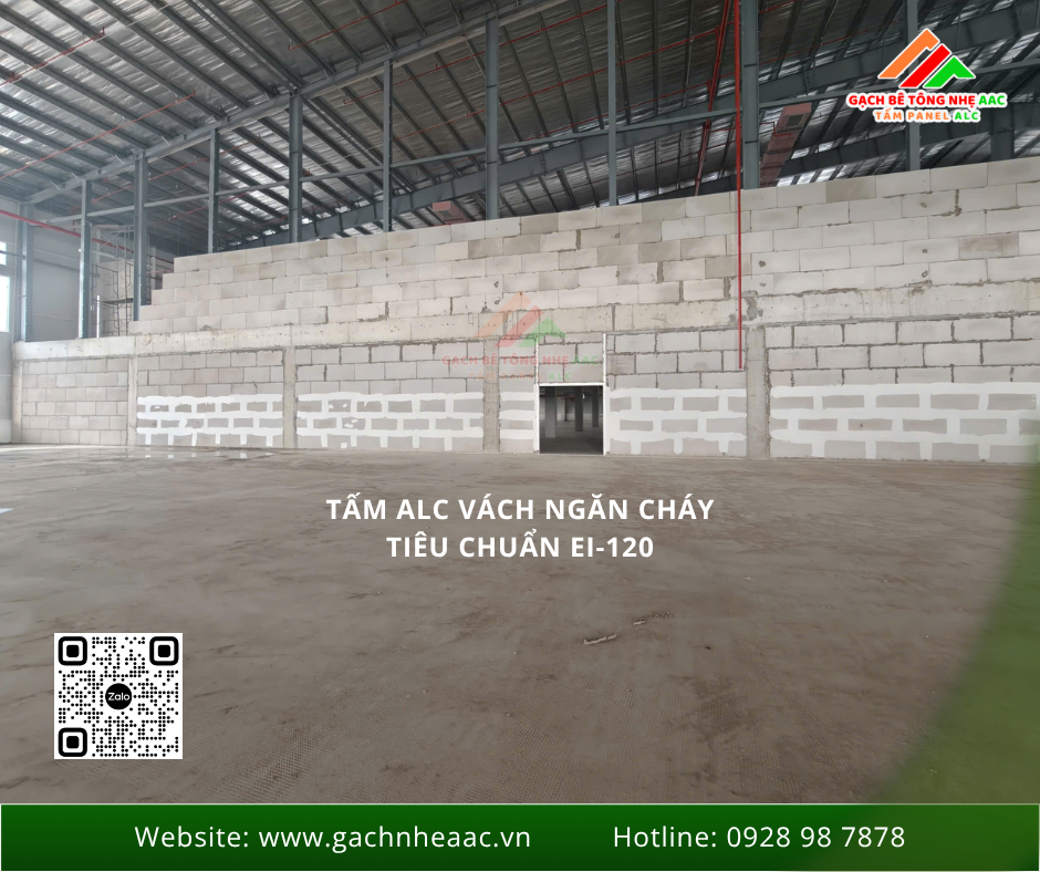 Tấm ALC vách ngăn cháy tại KCN Phú Xuân
