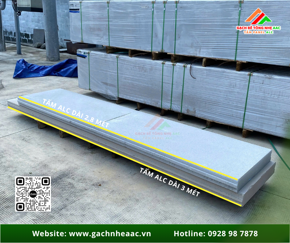Tấm bê tông nhẹ dài 3 mét chống cháy