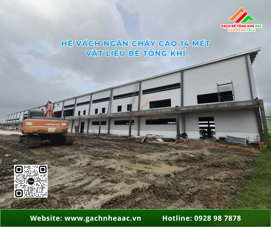 Dự Án Tây Ninh Vượt Chuẩn Ngăn Cháy EI-120 Vách Cao 14M
